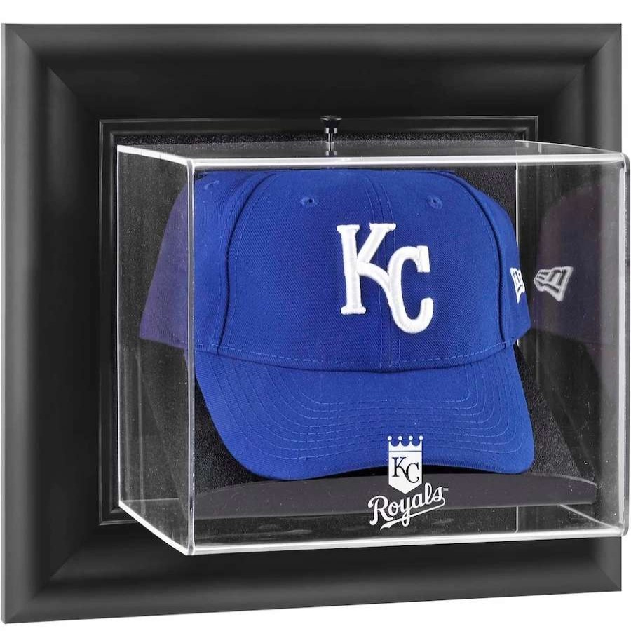 Collectibles & Memorabilia * | Kansas City Royals Fanatics Authentic Black Framed Wall-Mounted Logo Cap Display Case