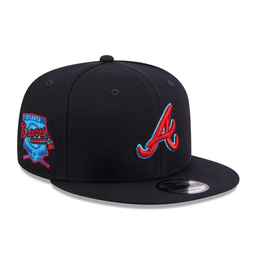 Team * | Men'S Atlanta Braves New Era Navy 2023 Mlb Father'S Day 9Fifty Snapback Hat