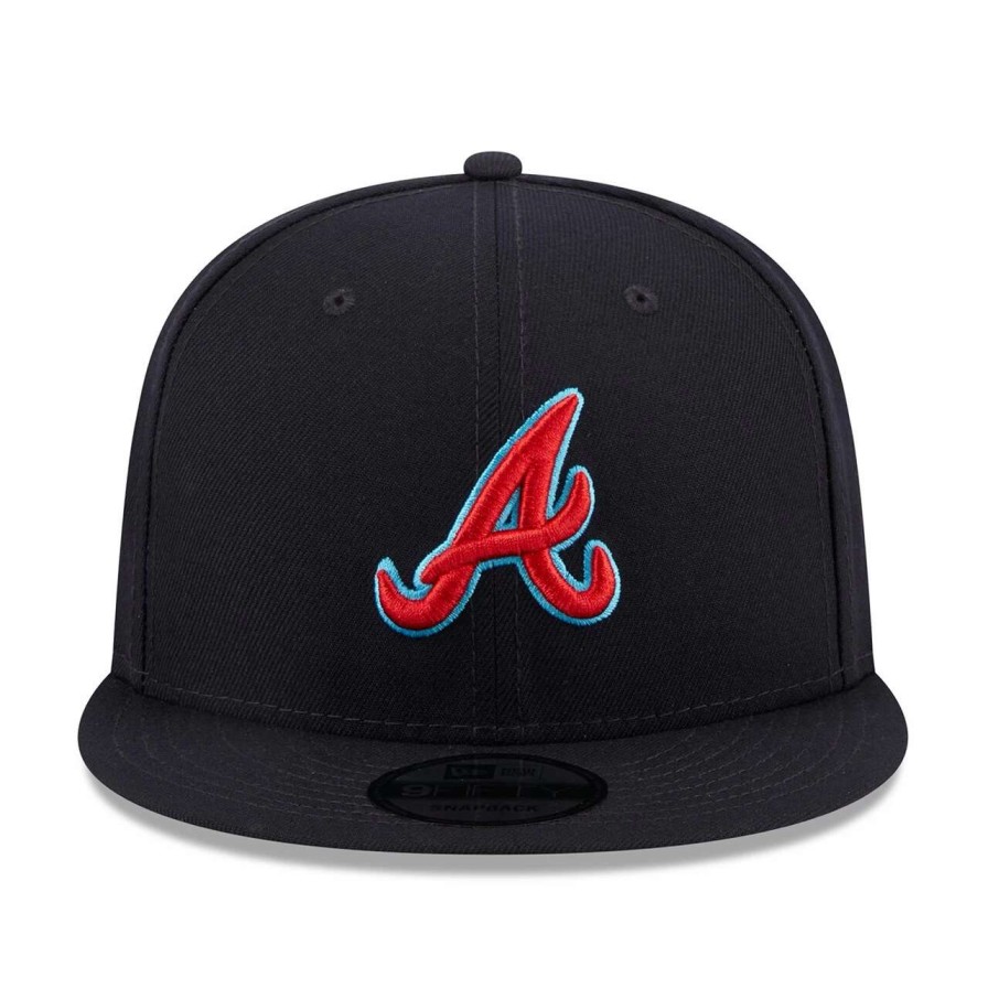 Team * | Men'S Atlanta Braves New Era Navy 2023 Mlb Father'S Day 9Fifty Snapback Hat