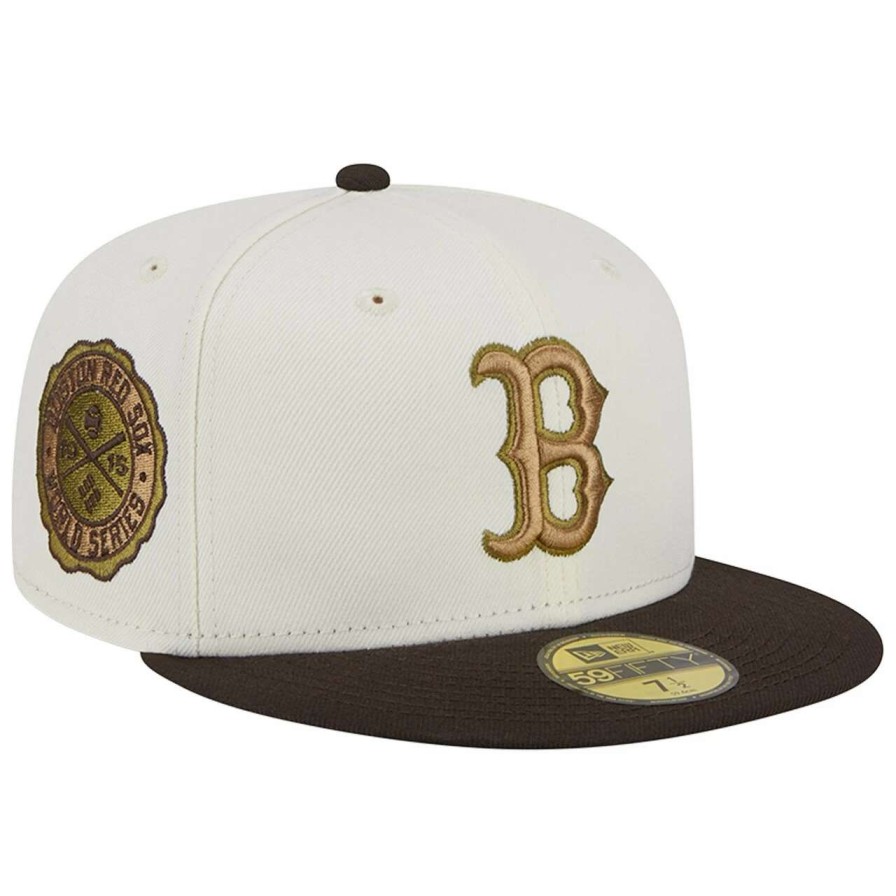 Team * | Men'S Boston Red Sox New Era White/Brown 1915 World Series 59Fifty Fitted Hat