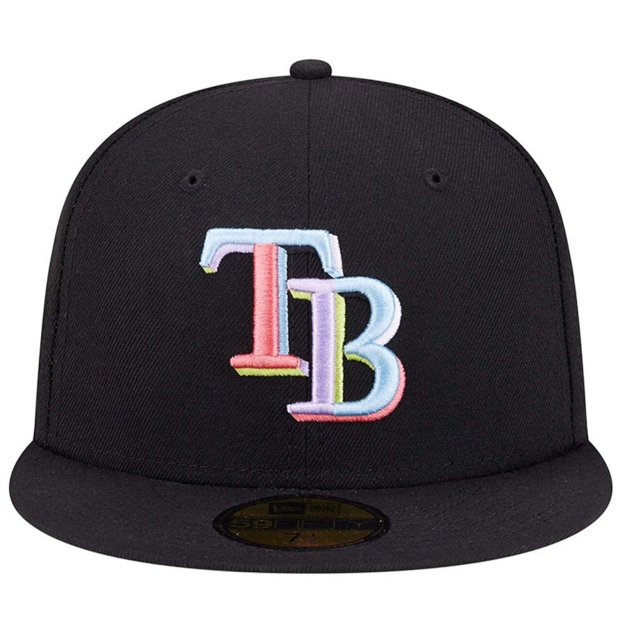 Team * | Men'S Tampa Bay Rays New Era Black Multi-Color Pack 59Fifty Fitted Hat