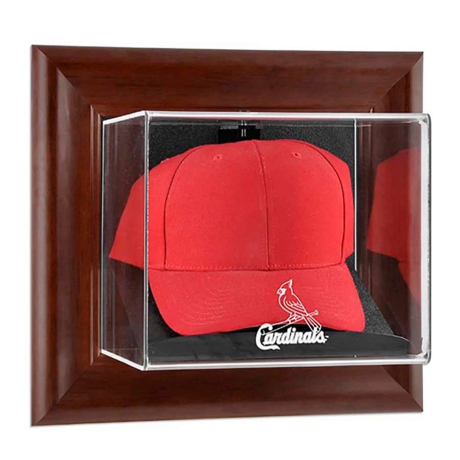 Collectibles & Memorabilia * | St. Louis Cardinals Fanatics Authentic Brown Framed Wall-Mounted Logo Cap Case