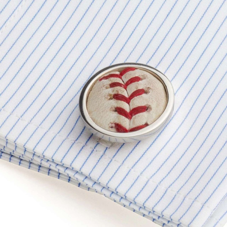 Collectibles & Memorabilia * | Milwaukee Brewers Tokens & Icons Game-Used Baseball Cuff Links