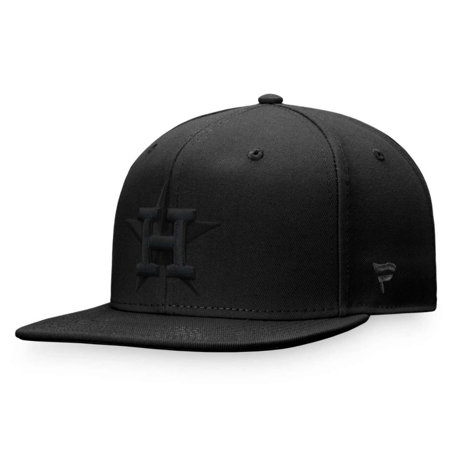 Team * | Men'S Houston Astros Fanatics Branded Black On Black Snapback Hat