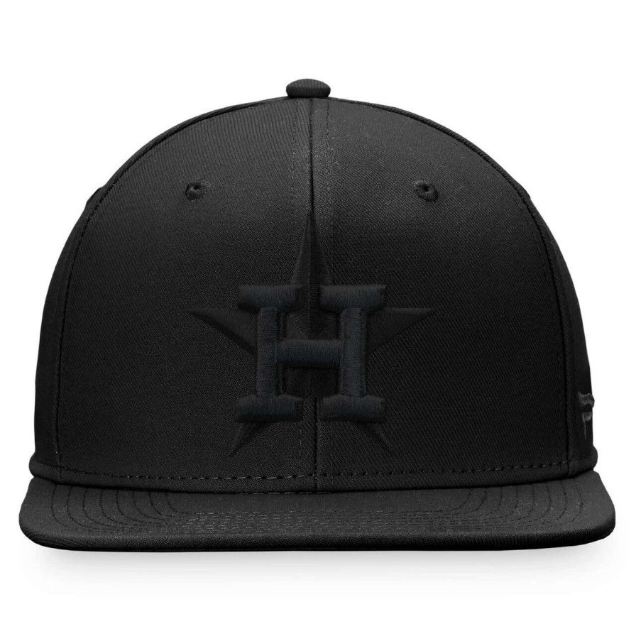 Team * | Men'S Houston Astros Fanatics Branded Black On Black Snapback Hat