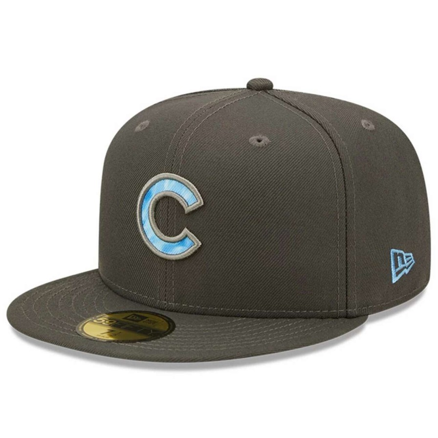 Team * | Men'S Chicago Cubs New Era Graphite 2022 Father'S Day On-Field 59Fifty Fitted Hat