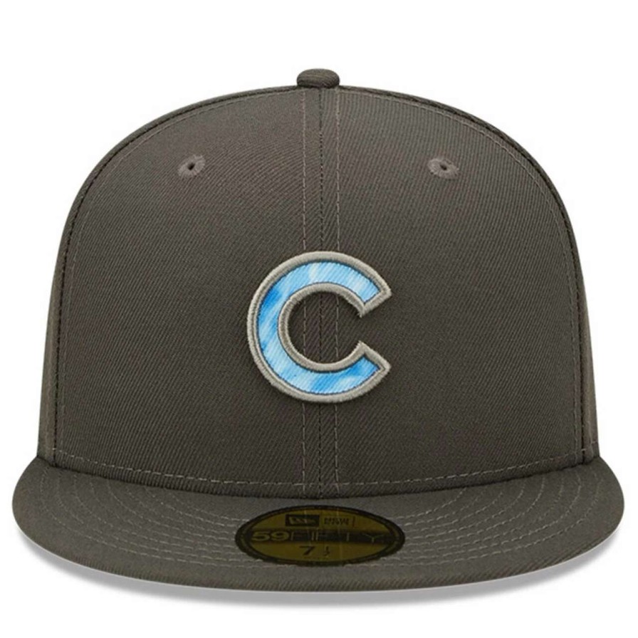 Team * | Men'S Chicago Cubs New Era Graphite 2022 Father'S Day On-Field 59Fifty Fitted Hat