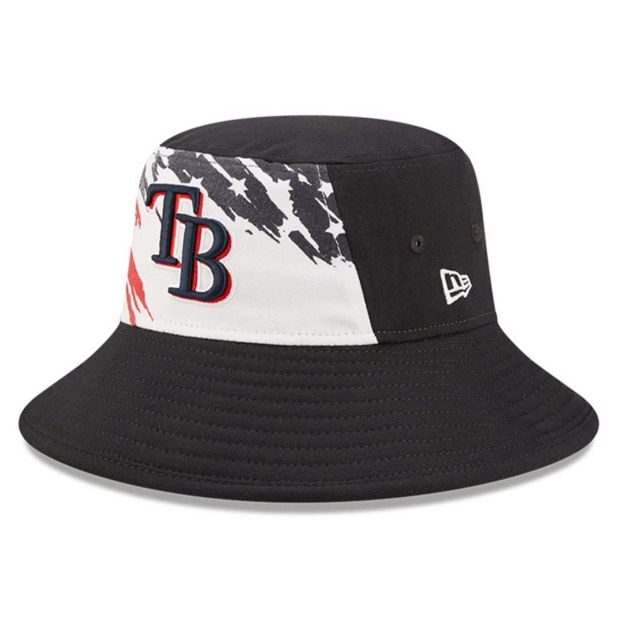 Team * | Men'S Tampa Bay Rays New Era Navy 2022 4Th Of July Bucket Hat