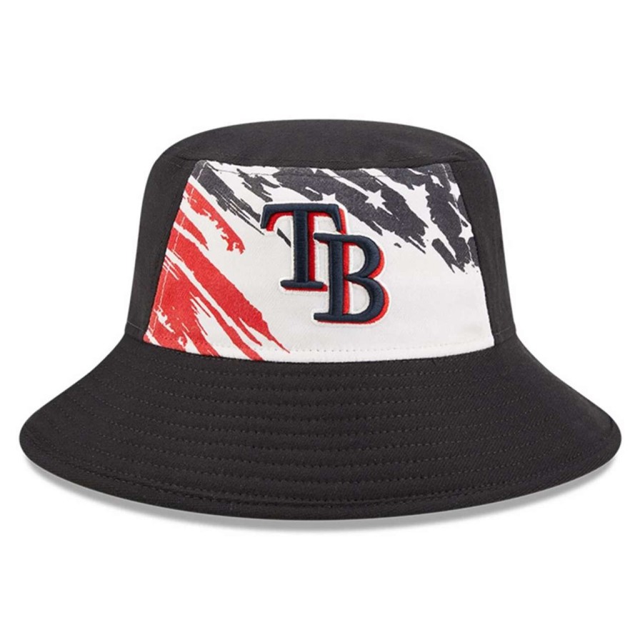 Team * | Men'S Tampa Bay Rays New Era Navy 2022 4Th Of July Bucket Hat