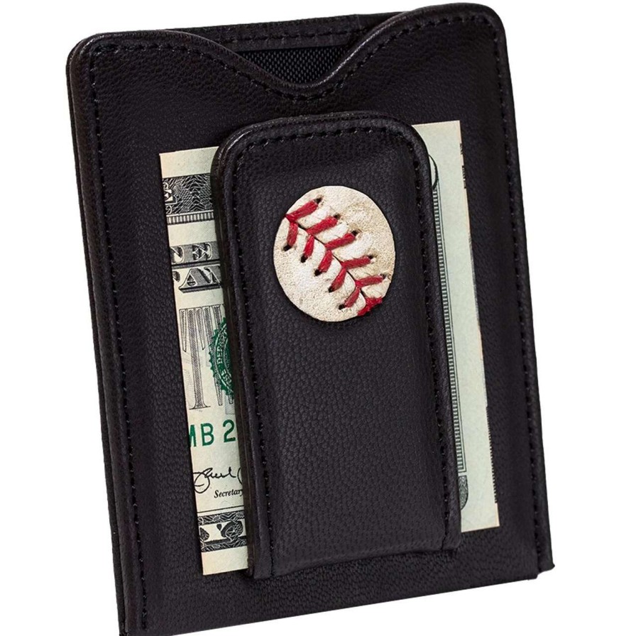 Collectibles & Memorabilia * | Men'S Toronto Blue Jays Tokens & Icons Black Game-Used Baseball Wallet