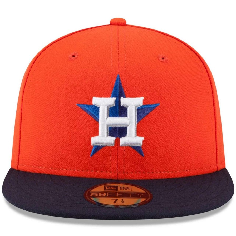 Team * | Men'S Houston Astros New Era Orange/Navy Alternate Authentic Collection On-Field 59Fifty Fitted Hat