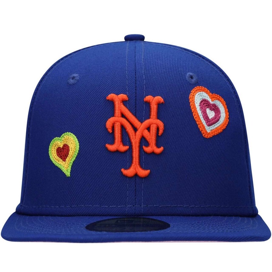 Team * | Men'S New York Mets New Era Royal Chain Stitch Heart 59Fifty Fitted Hat