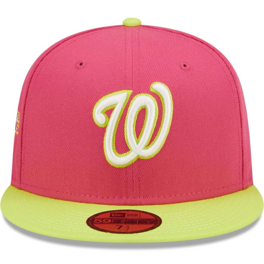 Team * | Men'S Washington Nationals New Era Pink 2019 World Series Champions Beetroot Cyber 59Fifty Fitted Hat