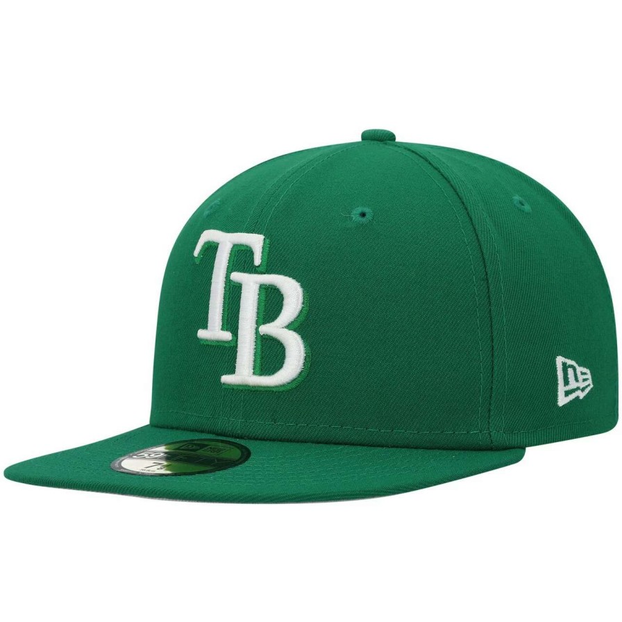 Team * | Men'S Tampa Bay Rays New Era Kelly Green White Logo 59Fifty Fitted Hat