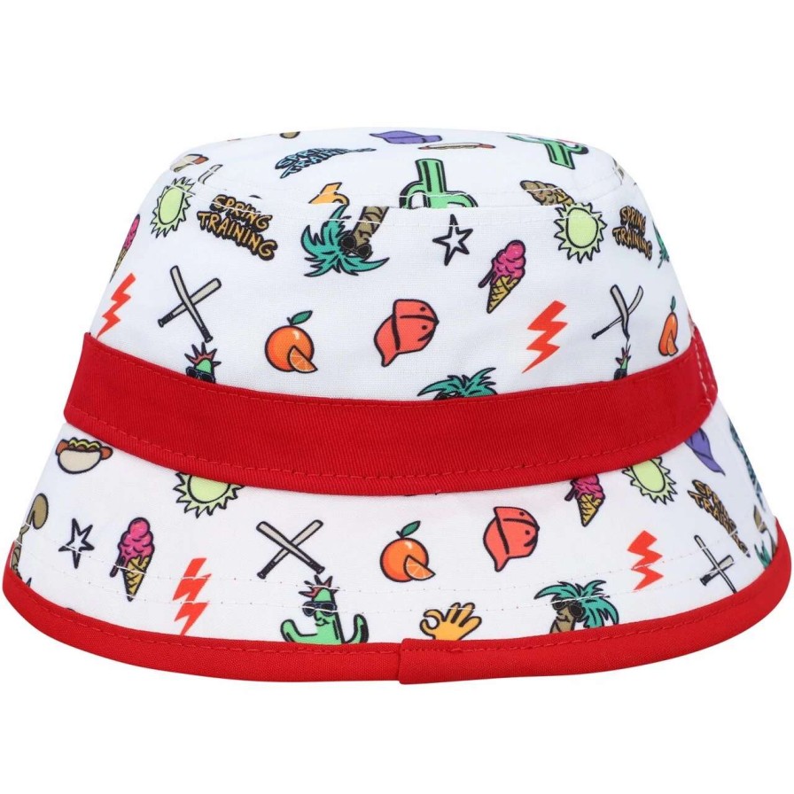 Team * | Infant Washington Nationals New Era White Spring Training Print Bucket Hat