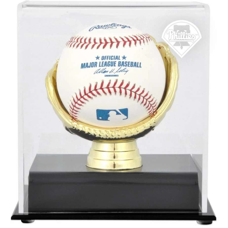 Collectibles & Memorabilia * | Philadelphia Phillies Fanatics Authentic Gold Glove Single Baseball Logo Display Case