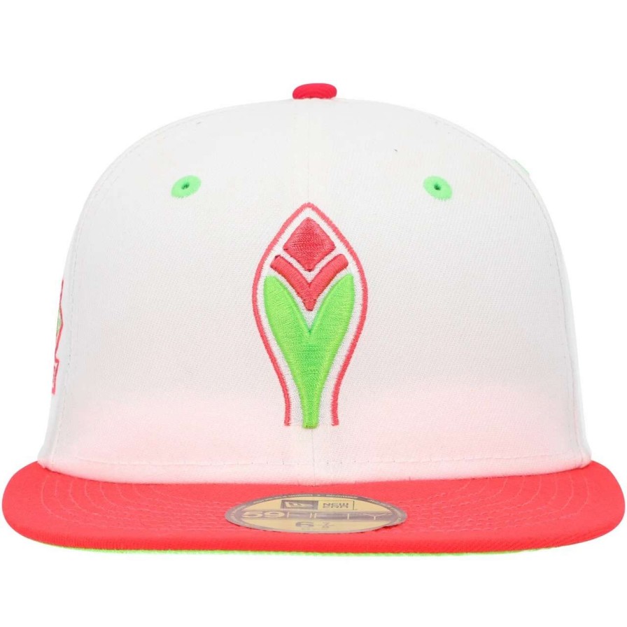 Team * | Men'S Atlanta Braves New Era White/Coral 150Th Anniversary Strawberry Lolli 59Fifty Fitted Hat