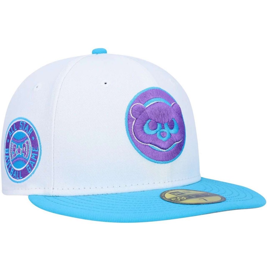 Team * | Men'S Chicago Cubs New Era White 1947 Mlb All-Star Game Vice 59Fifty Fitted Hat