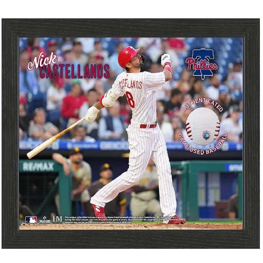 Collectibles & Memorabilia * | Philadelphia Phillies Nick Castellanos Game-Used Ball Swatch Frame