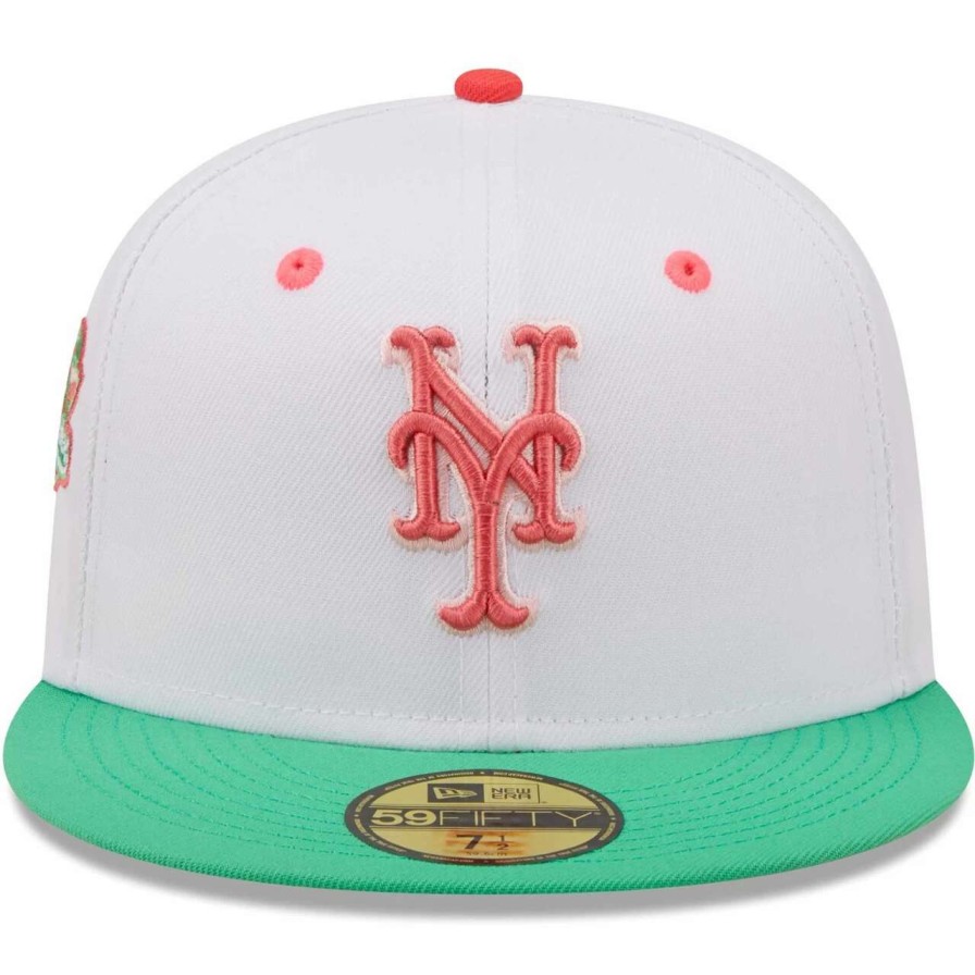 Team * | Men'S New York Mets New Era White/Green 2000 World Series Watermelon Lolli 59Fifty Fitted Hat