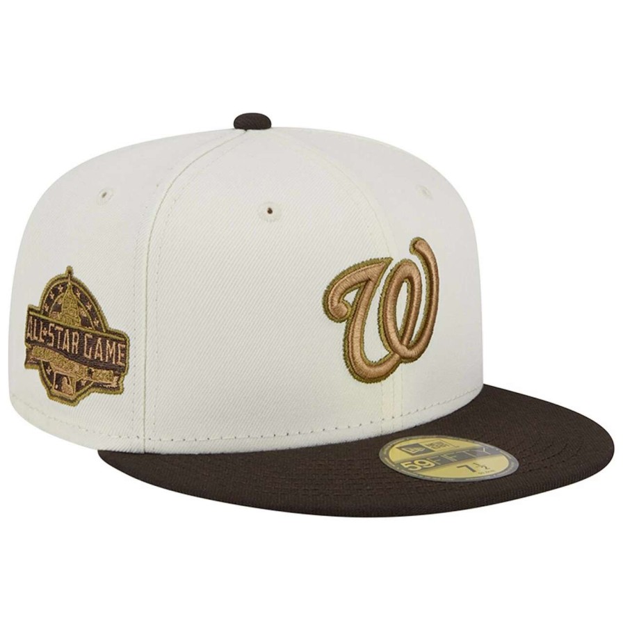 Team * | Men'S Washington Nationals New Era White/Brown 2018 Mlb All-Star Game 59Fifty Fitted Hat