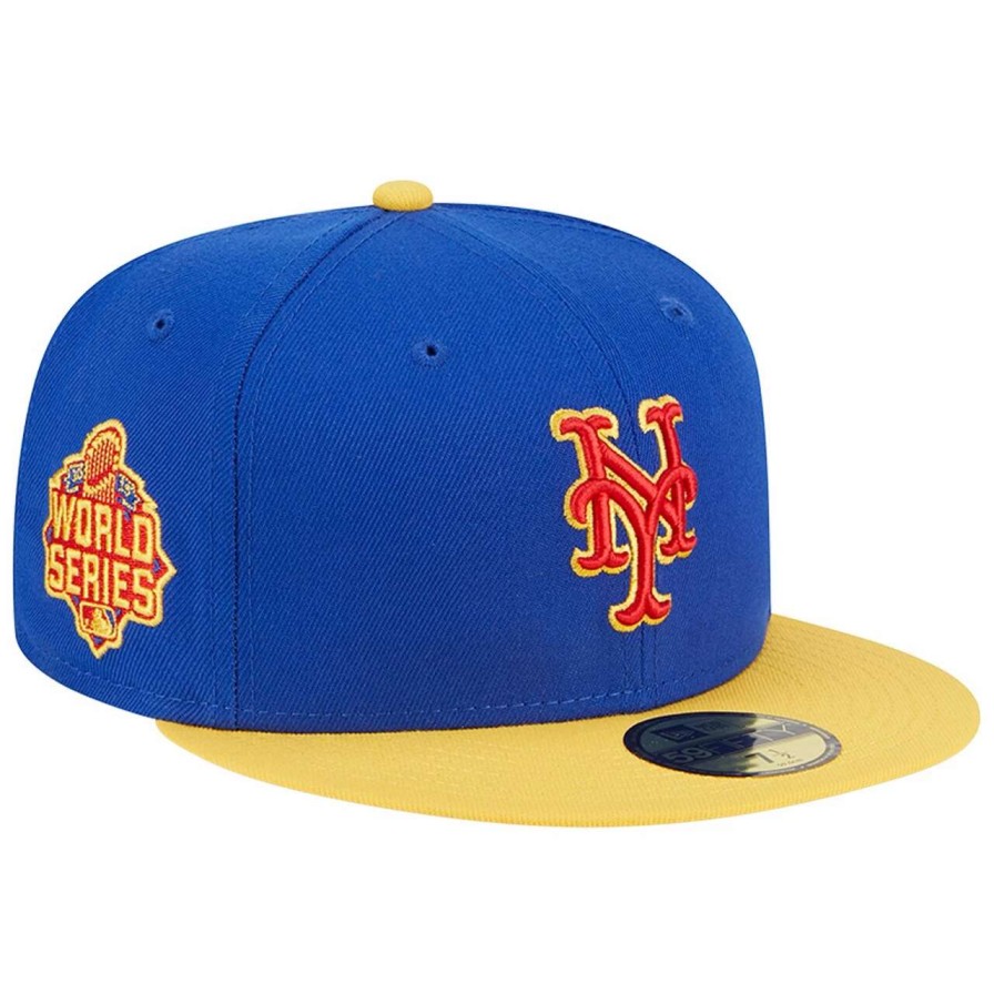 Team * | Men'S New York Mets New Era Royal/Yellow Empire 59Fifty Fitted Hat