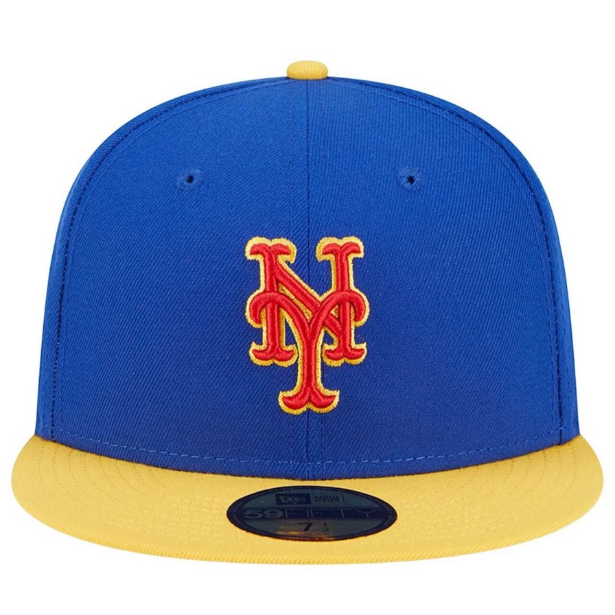 Team * | Men'S New York Mets New Era Royal/Yellow Empire 59Fifty Fitted Hat