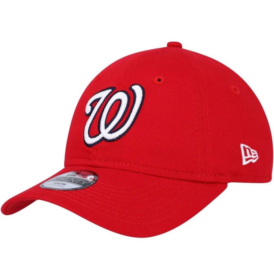 Team * | Youth Washington Nationals New Era Red Core Classic 9Twenty Adjustable Hat