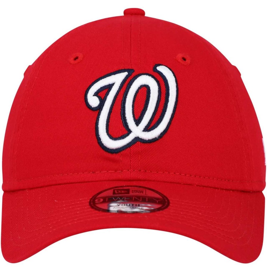 Team * | Youth Washington Nationals New Era Red Core Classic 9Twenty Adjustable Hat