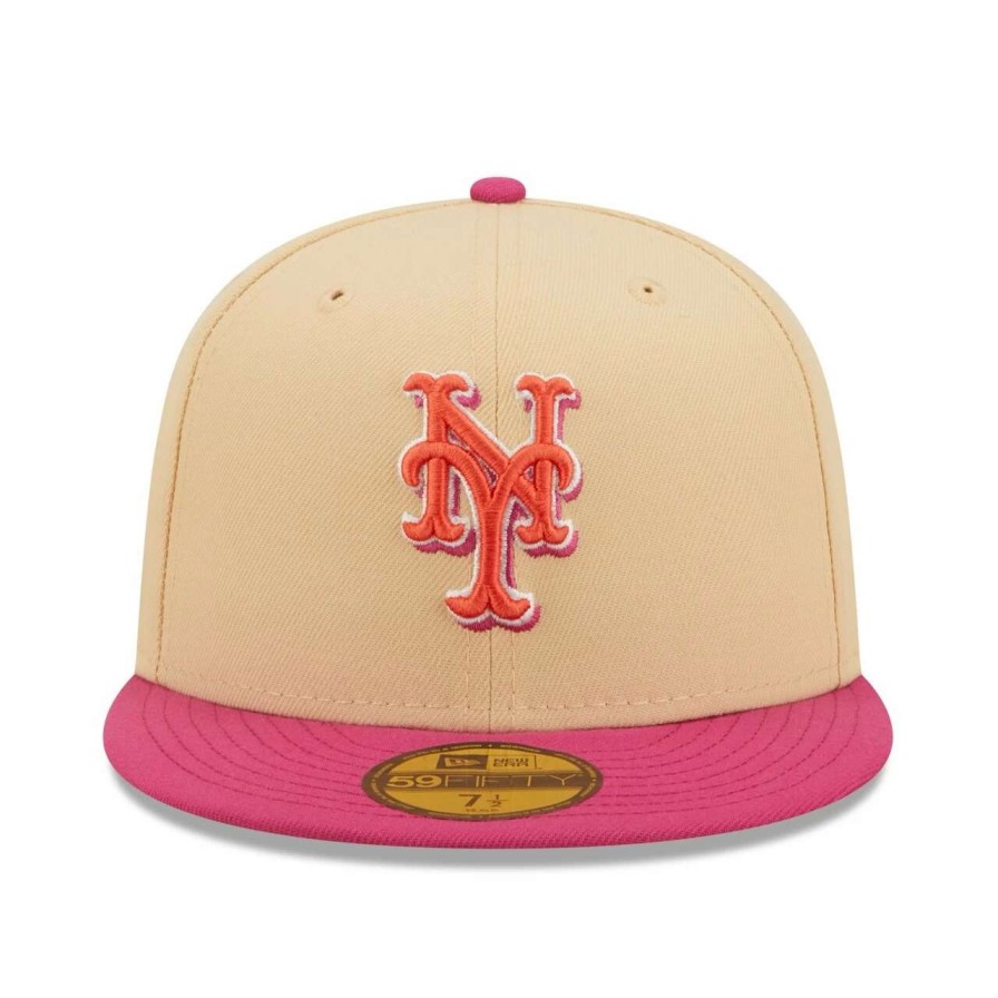 Team * | Men'S New York Mets New Era Orange/Pink 2015 World Series Mango Passion 59Fifty Fitted Hat