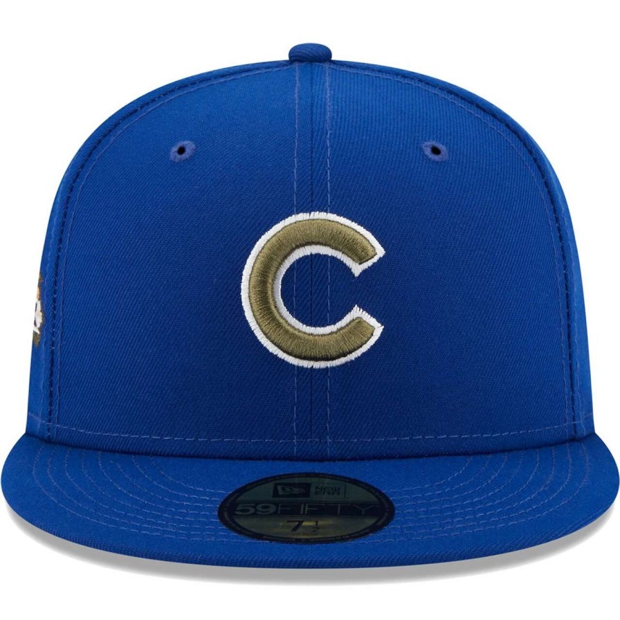 Team * | Men'S Chicago Cubs New Era Royal 100Th Anniversary Spring Training Botanical 59Fifty Fitted Hat