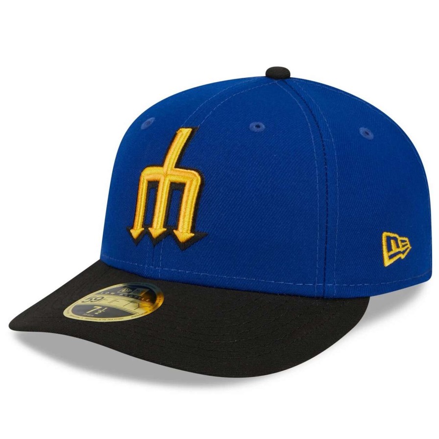 Team * | Men'S Seattle Mariners New Era Royal/Black 2023 City Connect Low Profile 59Fifty Fitted Hat