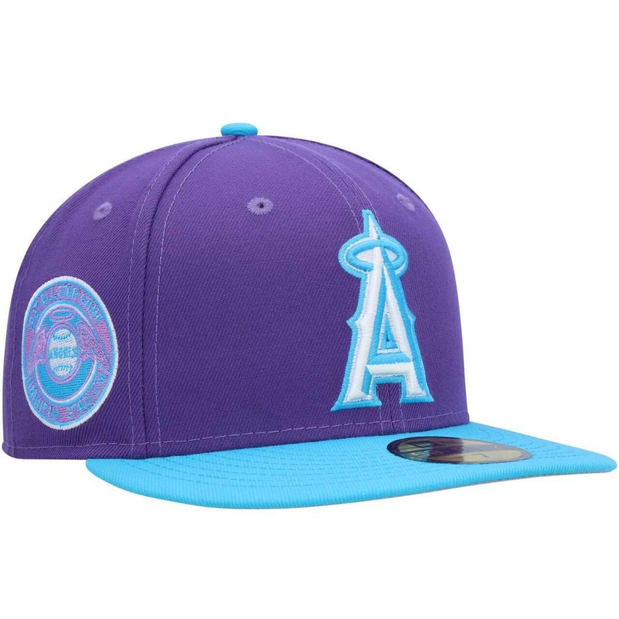 Team * | Men'S Los Angeles Angels New Era Purple Vice 59Fifty Fitted Hat