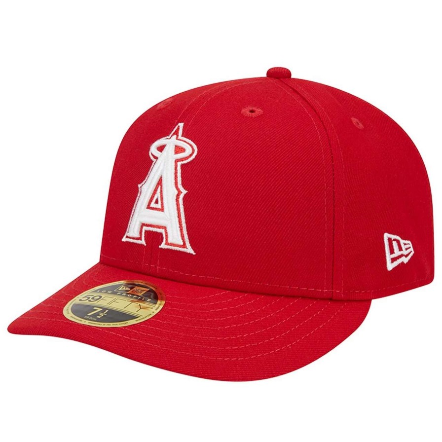 Team * | Men'S Los Angeles Angels New Era Scarlet Low Profile 59Fifty Fitted Hat