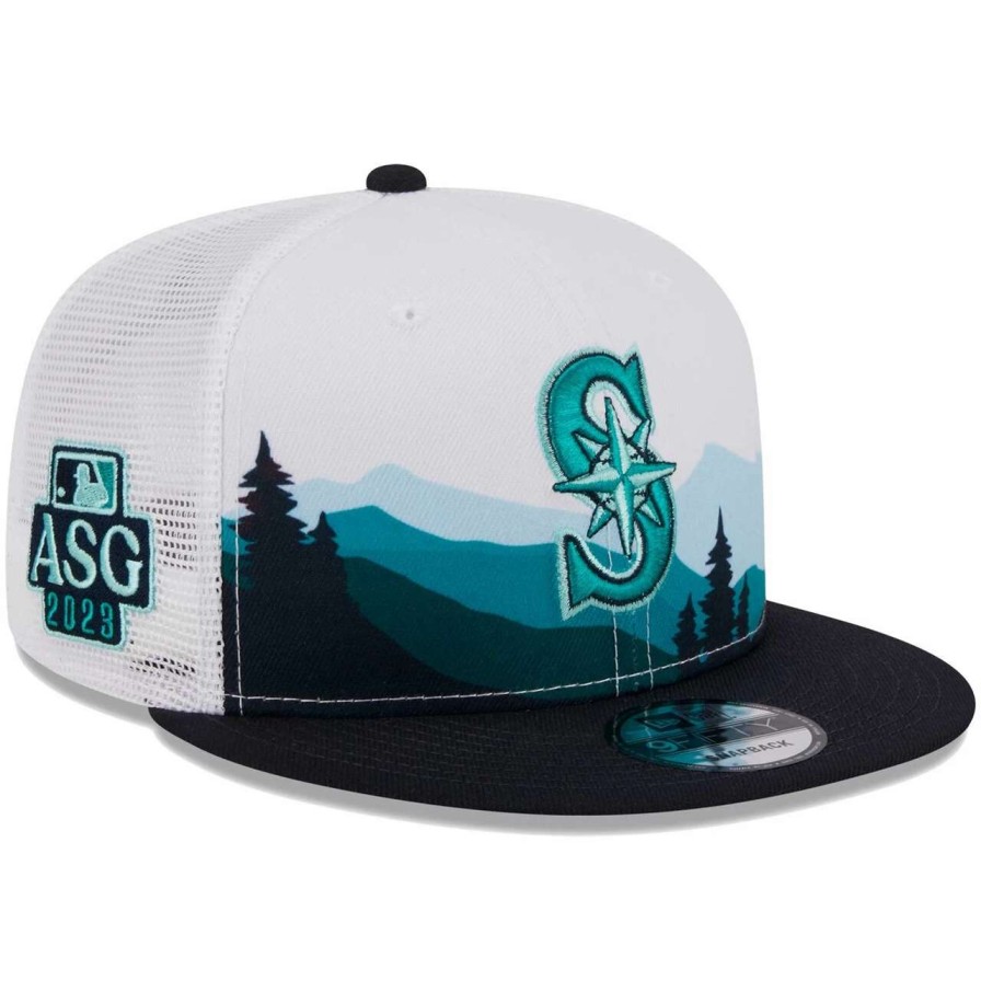 Team * | Men'S Seattle Mariners New Era White 2023 Mlb All-Star Game Mountain 9Fifty Snapback Hat