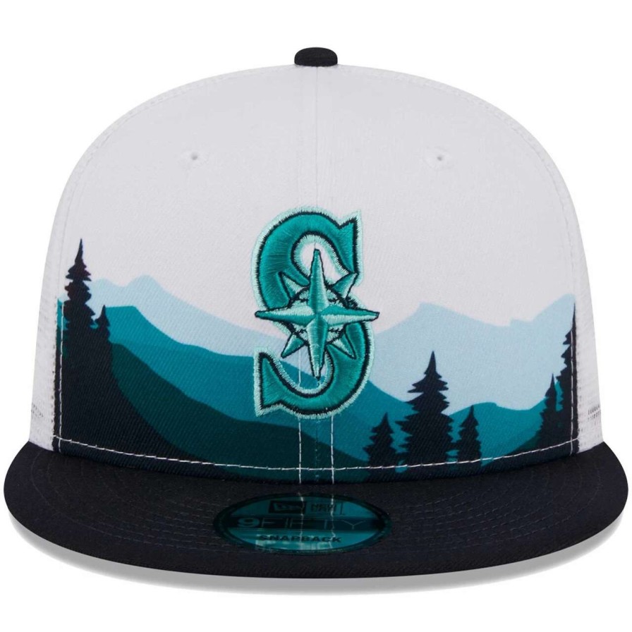 Team * | Men'S Seattle Mariners New Era White 2023 Mlb All-Star Game Mountain 9Fifty Snapback Hat