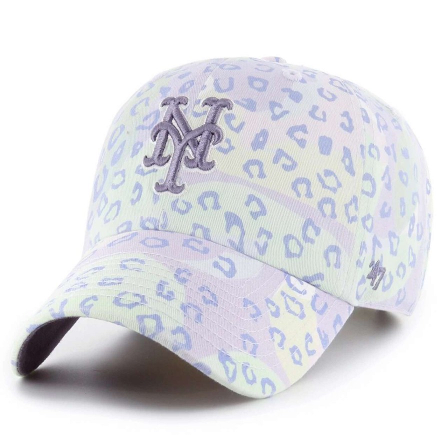 Team * | Women'S New York Mets '47 Purple Cosmic Clean Up Adjustable Hat