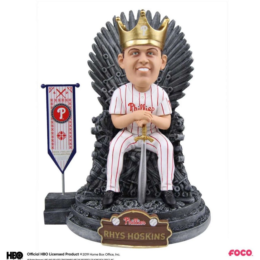 Collectibles & Memorabilia * | Foco Rhys Hoskins Philadelphia Phillies 7.5 Game Of Thrones Iron Throne Bobblehead