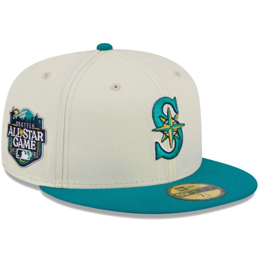 Team * | Men'S Seattle Mariners New Era White 2023 Mlb All-Star Game Chrome 59Fifty Fitted Hat