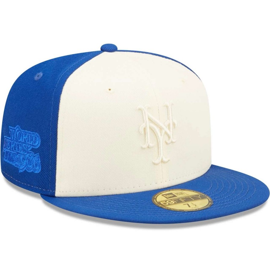 Team * | Men'S New York Mets New Era Cream/Royal Tonal Two-Tone 59Fifty Fitted Hat