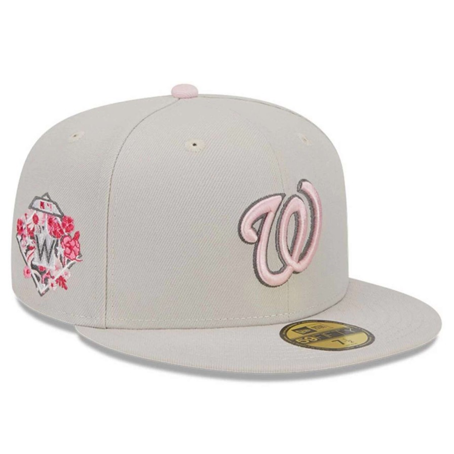 Team * | Men'S Washington Nationals New Era Khaki 2023 Mother'S Day On-Field 59Fifty Fitted Hat