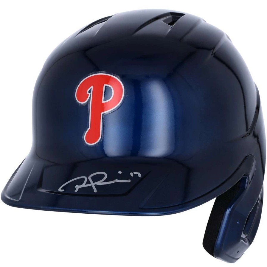 Collectibles & Memorabilia * | Rhys Hoskins Philadelphia Phillies Fanatics Authentic Autographed Alternate Chrome Rawlings Mach Pro Replica Batting Helmet Fanatics Exclusive