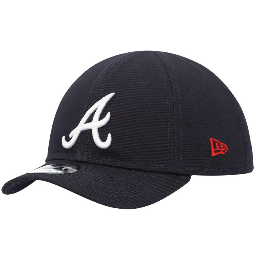 Team * | Newborn & Infant Atlanta Braves New Era Navy My First 9Twenty Stretch Fit Hat