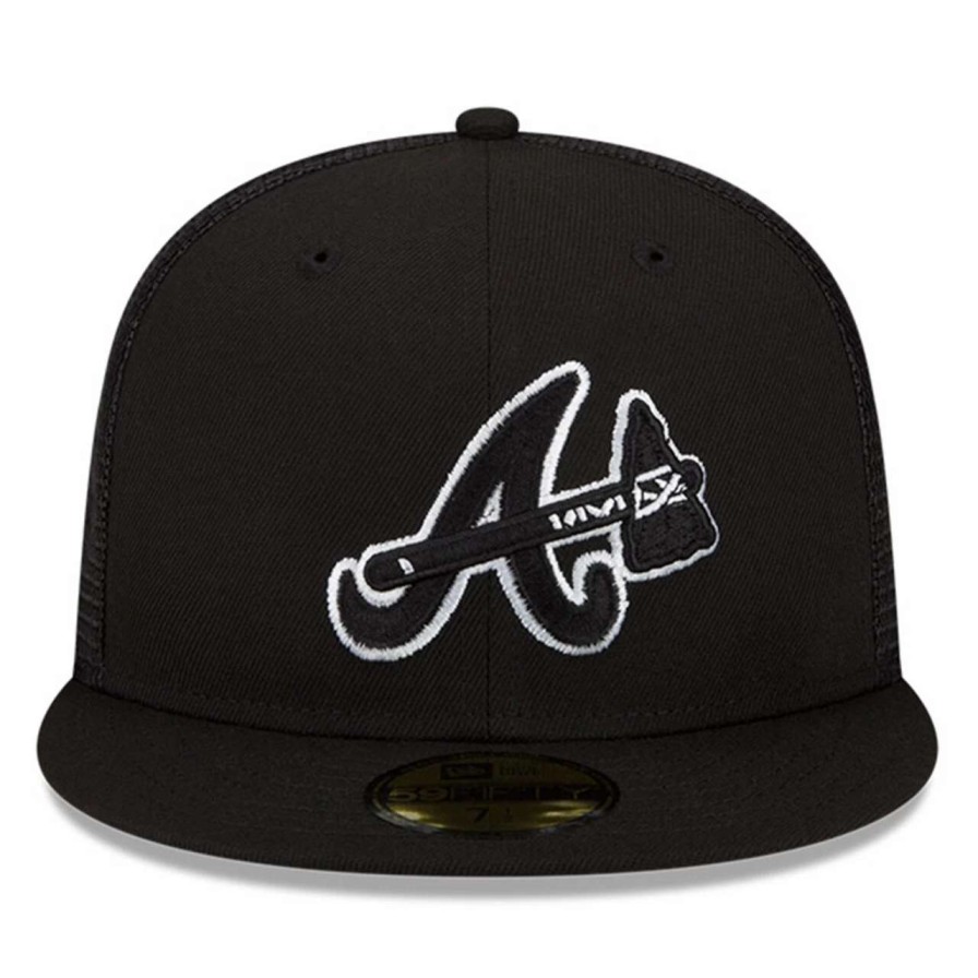 Team * | Men'S Atlanta Braves New Era Black 2023 Batting Practice 59Fifty Fitted Hat