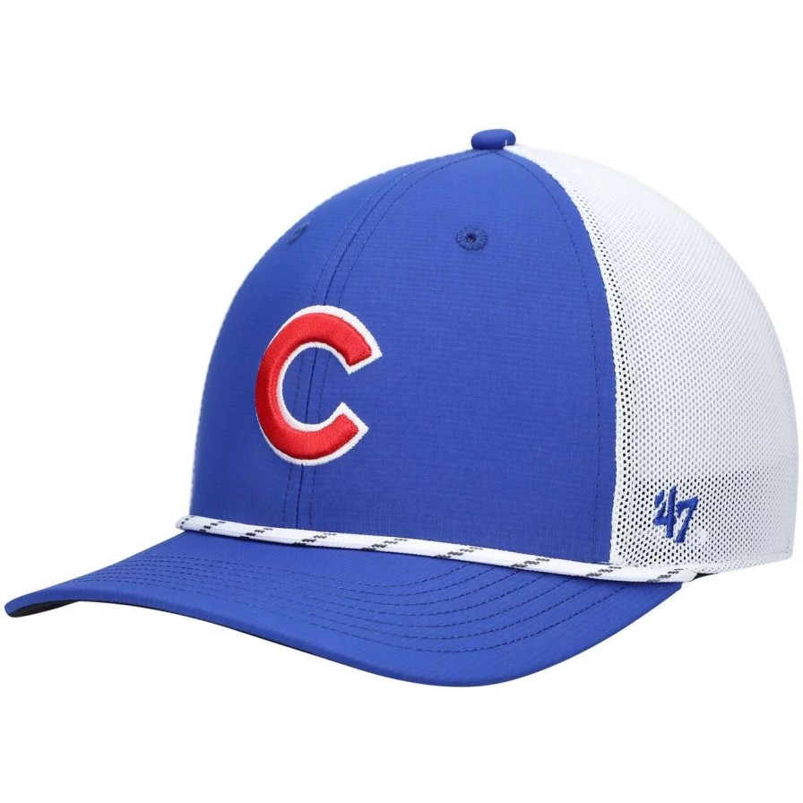 Team * | Men'S Chicago Cubs '47 Royal/White Burden Trucker Snapback Hat