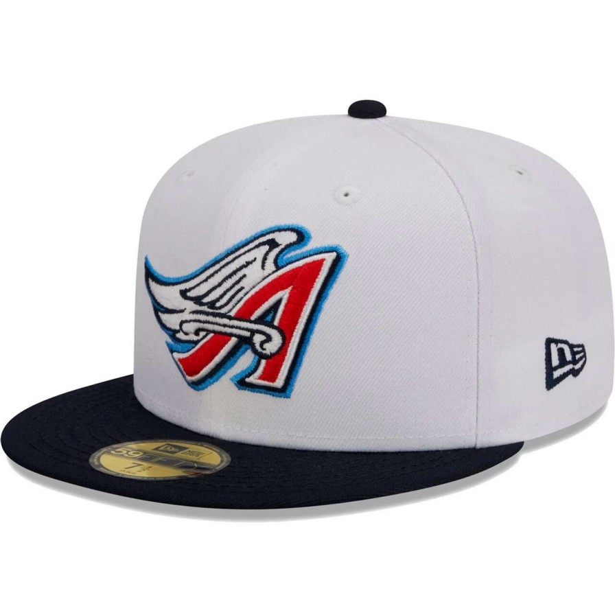 Team * | Men'S Los Angeles Angels New Era White Optic 59Fifty Fitted Hat