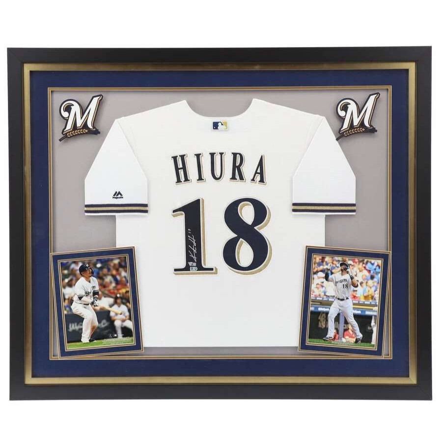 Collectibles & Memorabilia * | Autographed Milwaukee Brewers Keston Hiura Fanatics Authentic Deluxe Framed White Replica Jersey