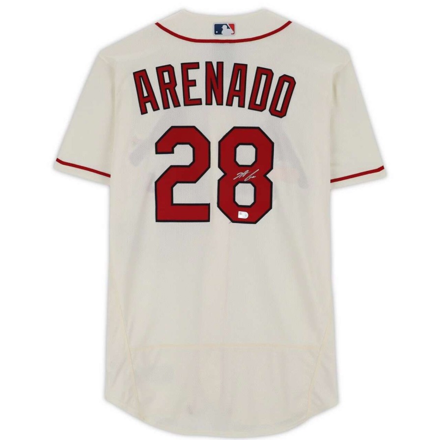 Collectibles & Memorabilia * | Nolan Arenado St. Louis Cardinals Autographed Fanatics Authentic Cream Nike Authentic Jersey