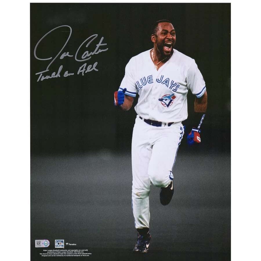 Collectibles & Memorabilia * | Toronto Blue Jays Joe Carter Fanatics Authentic Autographed 11 X 14 1993 World Series Fist Pump Spotlight Photograph With "Touch Em All" Inscription