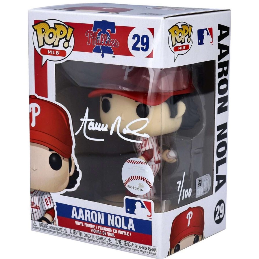 Collectibles & Memorabilia * | Autographed Philadelphia Phillies Aaron Nola Fanatics Authentic Funko Pop! Figurine Limited Edition Of 100